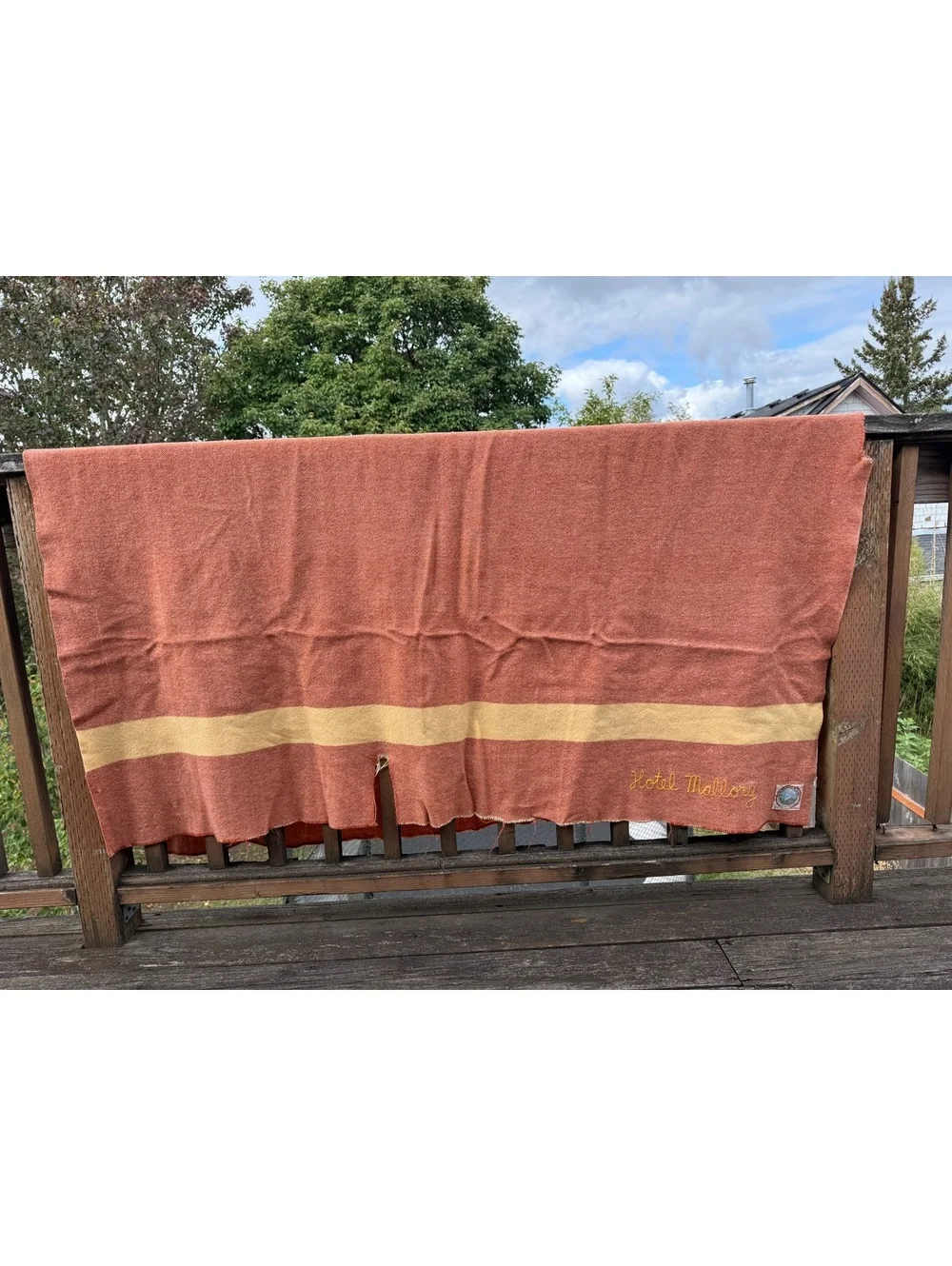 Pendelton 1940-50s Hotel Mallory Wool Blanket Vintage